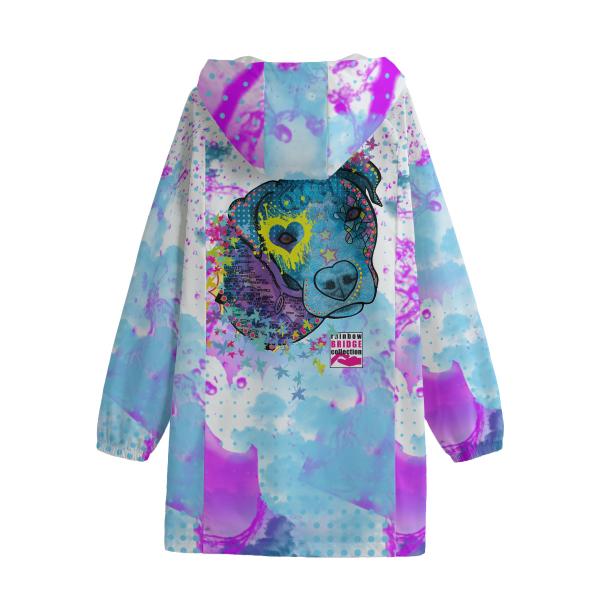 Leichte Regenjacke Boogie - Popart Hundemotiv, 100 % Polyester, Unisex, Staffordshire, AmStaff, Staff, Pitbull, Pit, SOKA, Listenhund